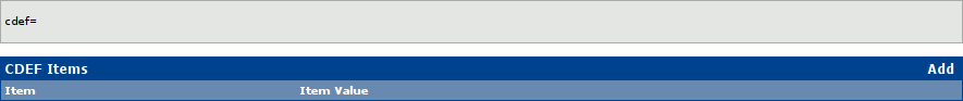 Figure depicting Adding a new CDEF Item (Step 1)