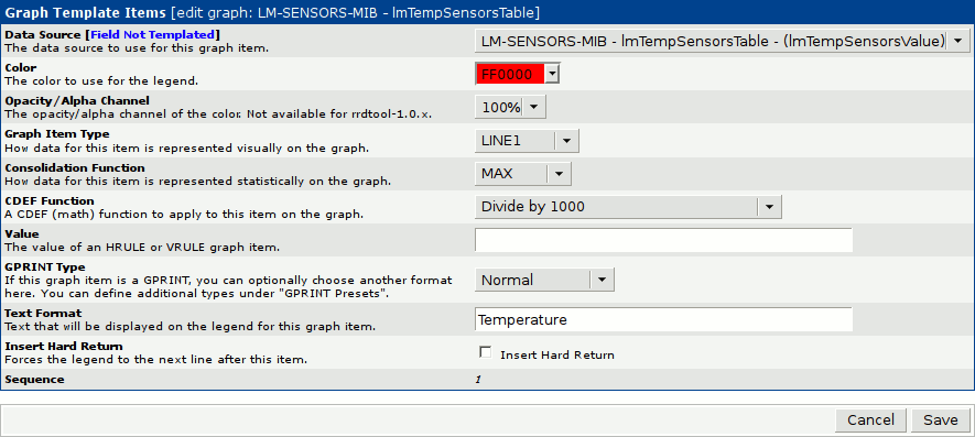 Figure depicting The edited Graph Template Item